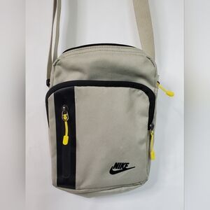 Nike Tan and Black Messenger Bag Sporty Design